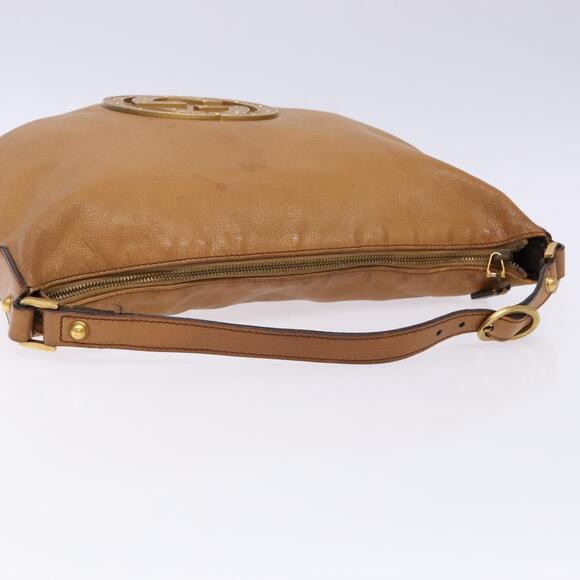 GUCCI Interlocking Shoulder Bag Leather Brown Gold - Picture 7 of 16
